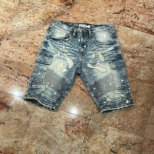 Mens denim shorts